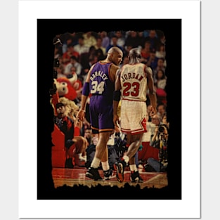 Charles Barkley and Michael Jordan Vintage Posters and Art